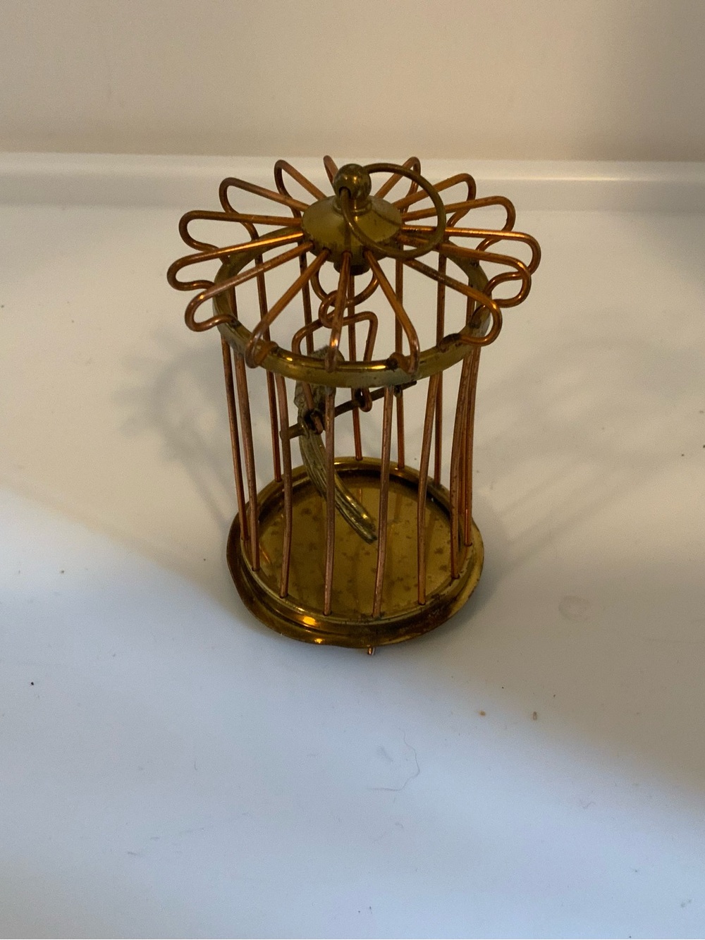 Gold Metal Decorative Mini Birdcage Accent